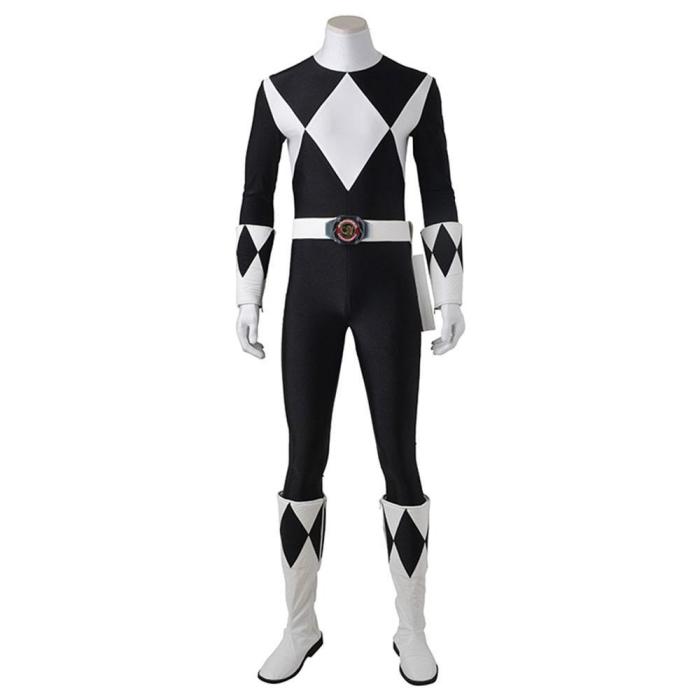 Mighty Morphin Power Rangers Black Ranger Cosplay Costume