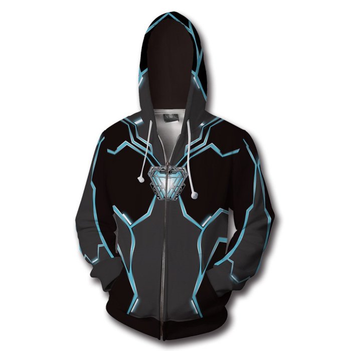 Avengers Movie Iron Man Style 2 Cosplay Unisex 3D Printed Hoodie Sweatshirt Jacket With Zipper