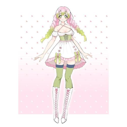 Pre-Sale Mitsuri Kanroji Demon Slayer Lolita Dress Cosplay Costume