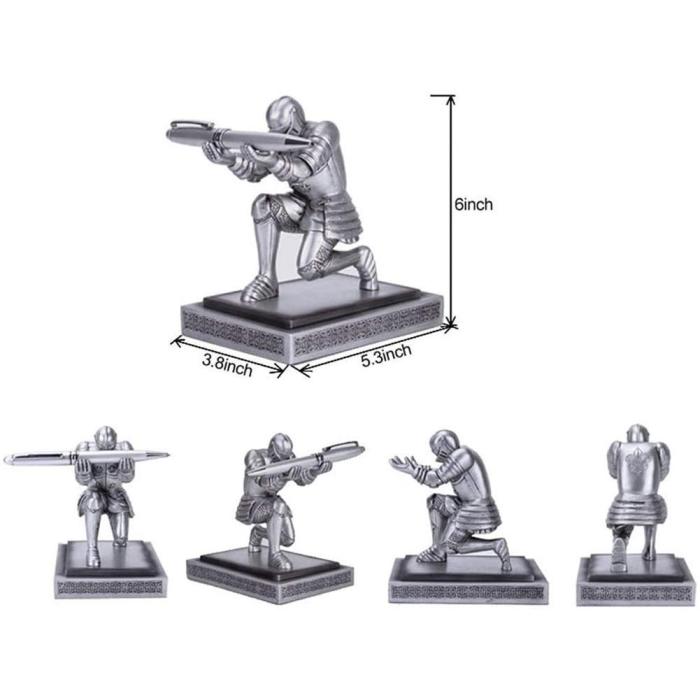 Knight Pen Holder Executive Soldier Figurine Pencil Stand