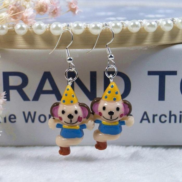 Fun Circus Themed Dangle Earrings
