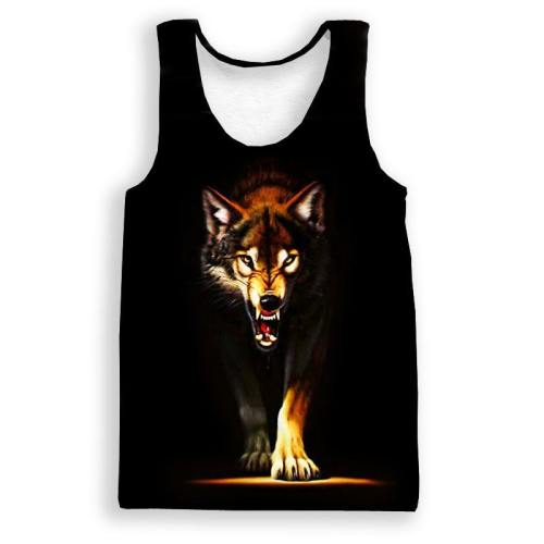 Angry Wolf 3D Tank Top
