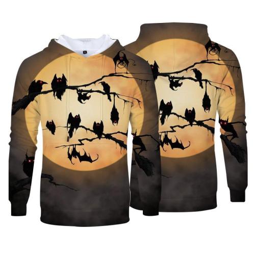 Halloween Funny Horror Pattern Print T-Shirt