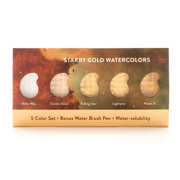 Starry Gold Watercolors 5 Set