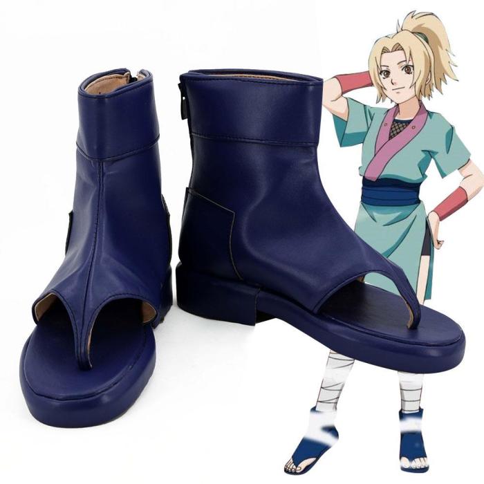 Young Tsunade From Naruto Halloween Blue Cosplay Shoes