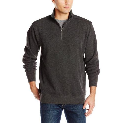 Men'S Solid Color Stand-Up Long Sleeves Sweatshirt