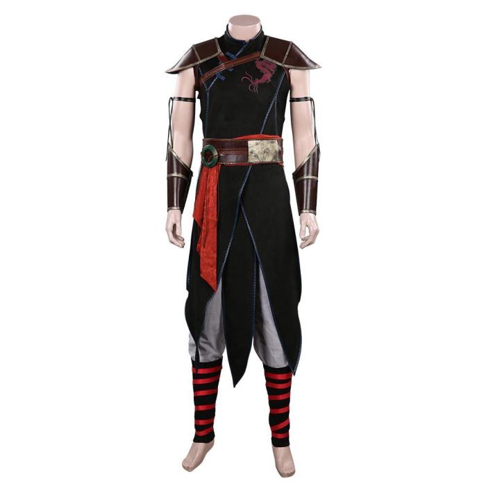 Movie Mortal Kombat  Kung Lao Outfits Halloween Carnival Suit Cosplay Costume