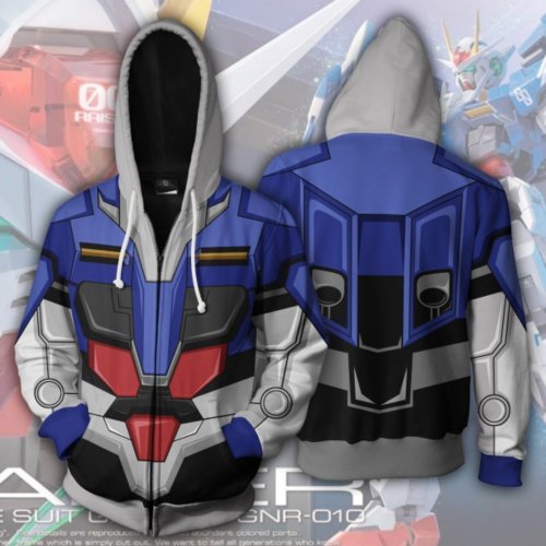 Gundam Anime Maneuver Warrior Duel Cosplay Unisex 3D Printed Hoodie Sweatshirt Jacket With Zipper