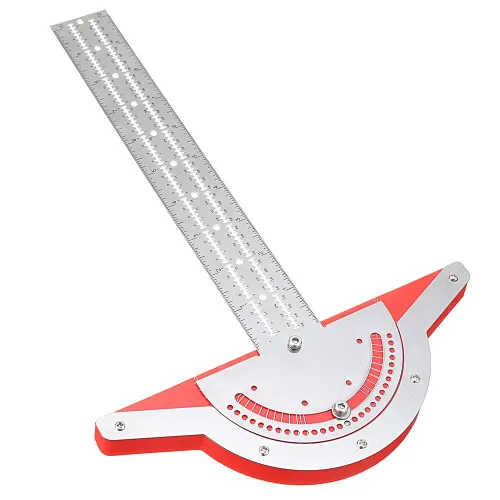 Efficient Woodworkers Stainless Steel Protractor & Edge Ruler