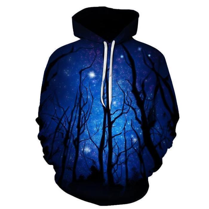 Night In A Forest 3D Hoodie Sweatshirt Pullover