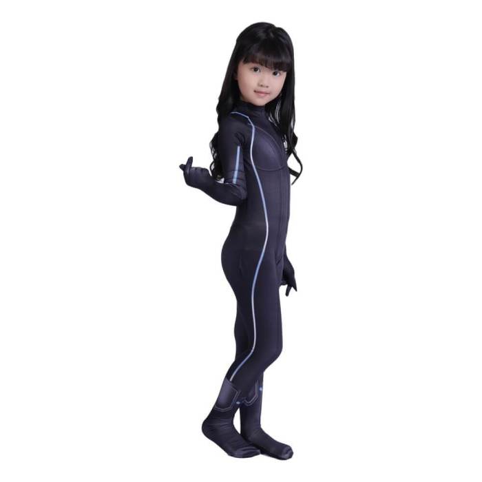 Kids Black Widow Natalia  3D Printed Jumpsuit Suit Cosplay Costume