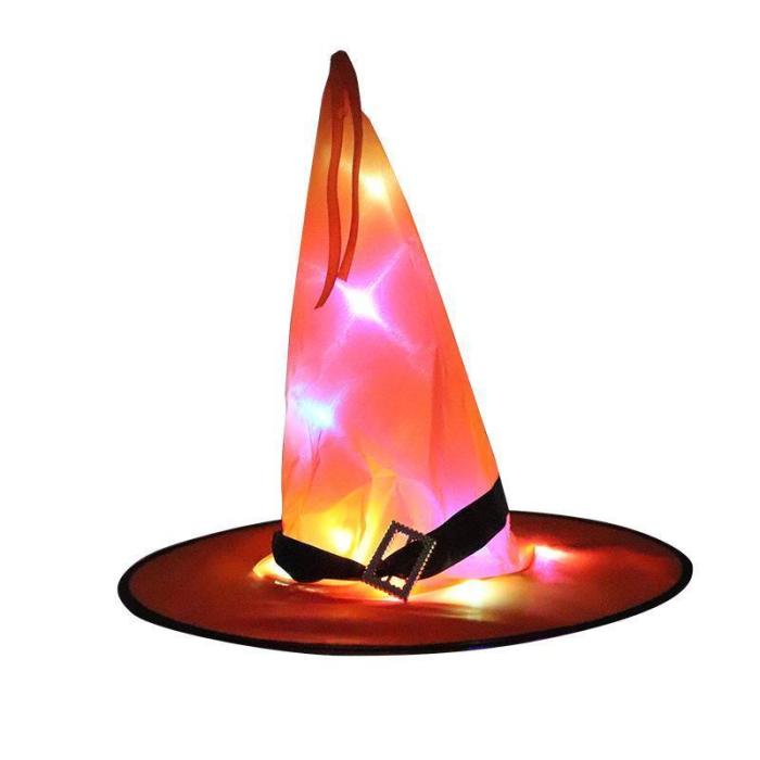 Halloween Part Decor Strapping Led Glowing Witch Hat