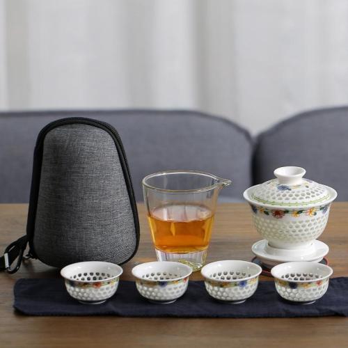 Portable Spring Blossom Teaware