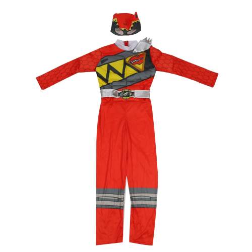 Kids Boys Red Power Dino Charge Muscle Cosplay Costume