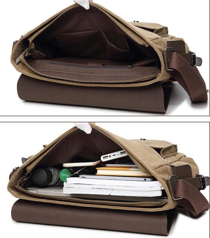 Retro Satchel Shoulder Bag Business Briefcase