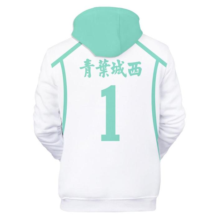 Unisex Oikawa Tooru Cosplay Hoodies Haikyuu!! Pullover 3D Print Jacket Sweatshirt
