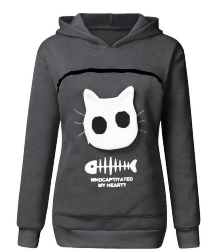 Sweatshirt Cat Pouch Hoodie