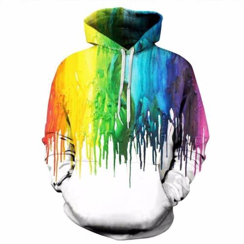 Splash Paint 3D Sweatshirt Hoodie Pullover