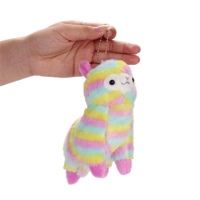 Rainbow Alpaca Keychain