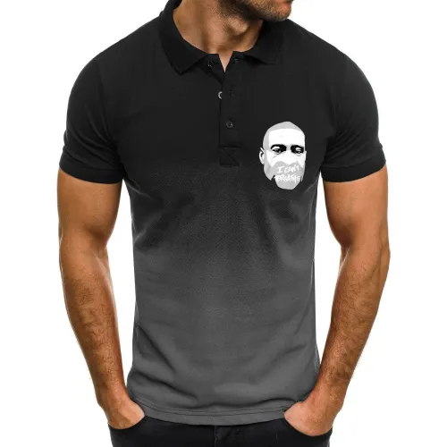 Men'S  Fashion Leisure Short Sleeves Cotton Us Size Shirt