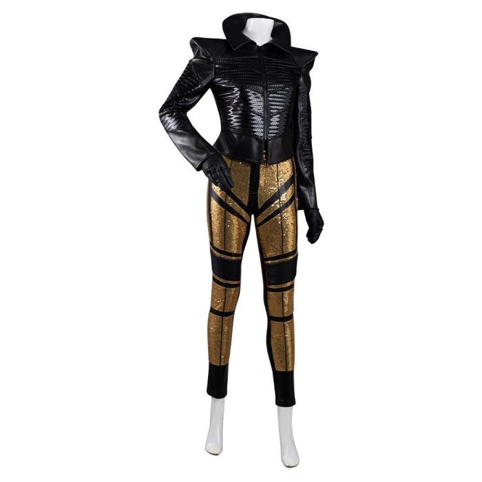 Movie Cruella Coat Pants Outfits Halloween Carnival Suit Cosplay Costume