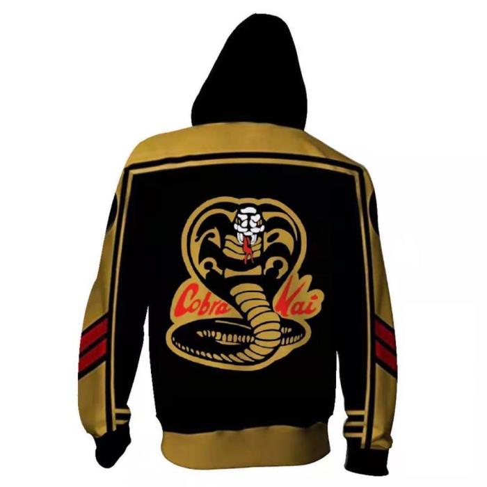 Cobra Kai Karate Cool Black Mamba Fashion Cosplay Costume Hoodie