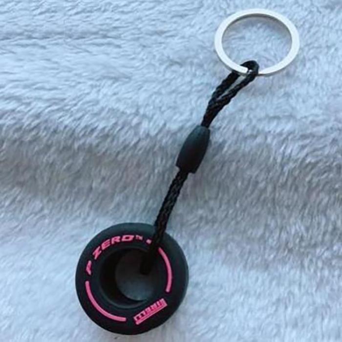 Creative Soft Rubber Car Wheels Keychain
