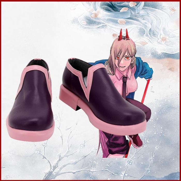 Chainsaw Man Power Boots Halloween Costumes Accessory Custom Made Cosplay Shoes