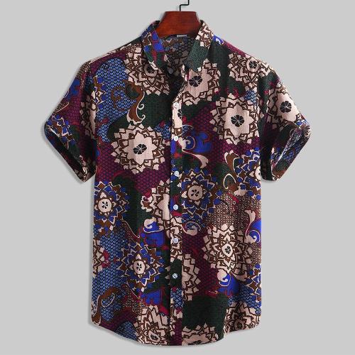 Cotton Breathable Short Sleeve Loose Ethnic Style-5