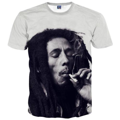Bob Marley Smoking 3D T-Shirt
