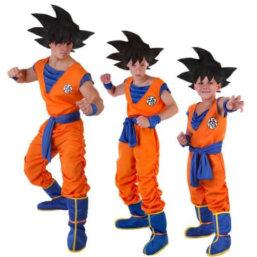 Kids Dragon Ball Anime Z Monkey Son Goku Halloween Cosplay Costume