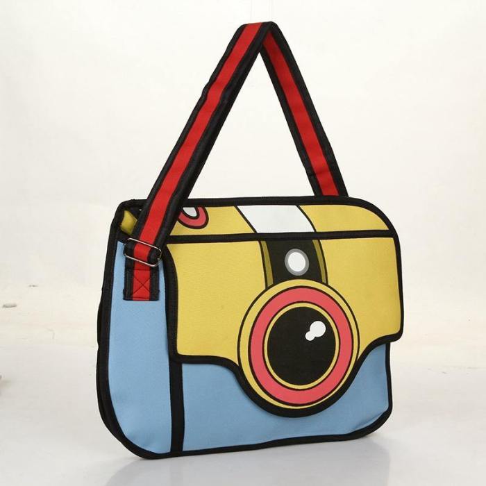 2D Cartoon Camera Bag