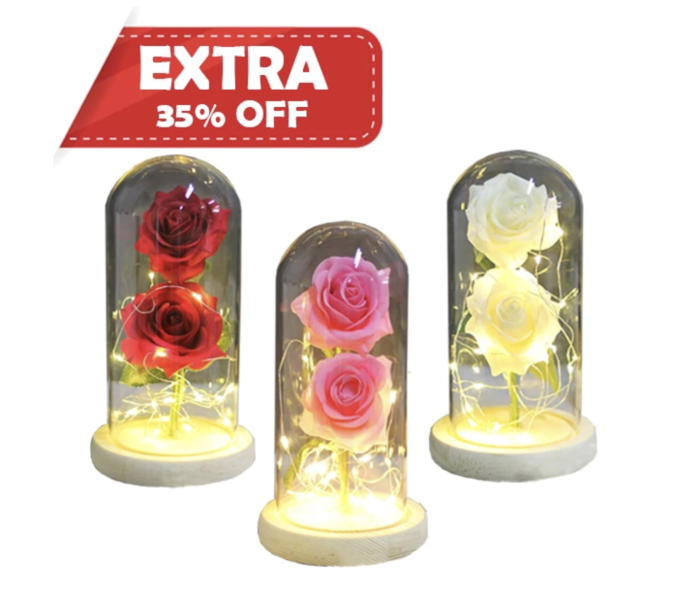 Eternal Led Rose In Glass Dome