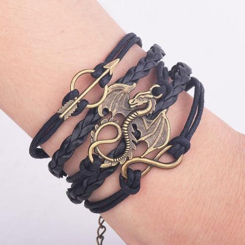 Dragon Mage Leather Bracelet