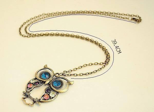 Carved Cute Owl Necklace