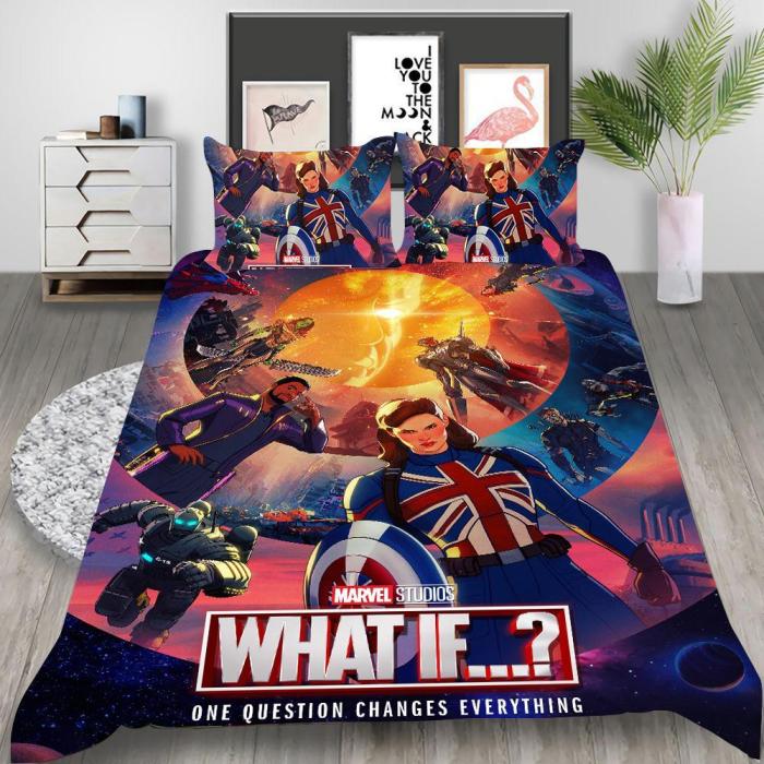 What If Cosplay Bedding Set Duvet Cover Pillowcases Halloween Home Decor
