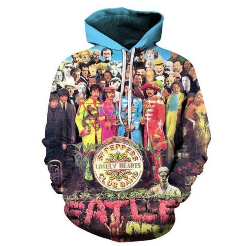 The Beatles Sgt. Pepper'S Lonely Hearts Club 3D Sweatshirt Hoodie Pullover