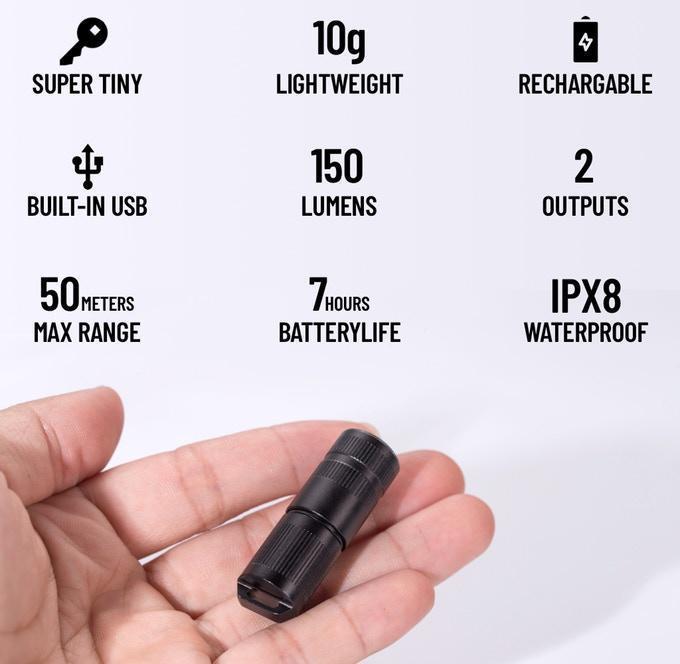 Pocket Mini Led Flashlight Usb Rechargeable