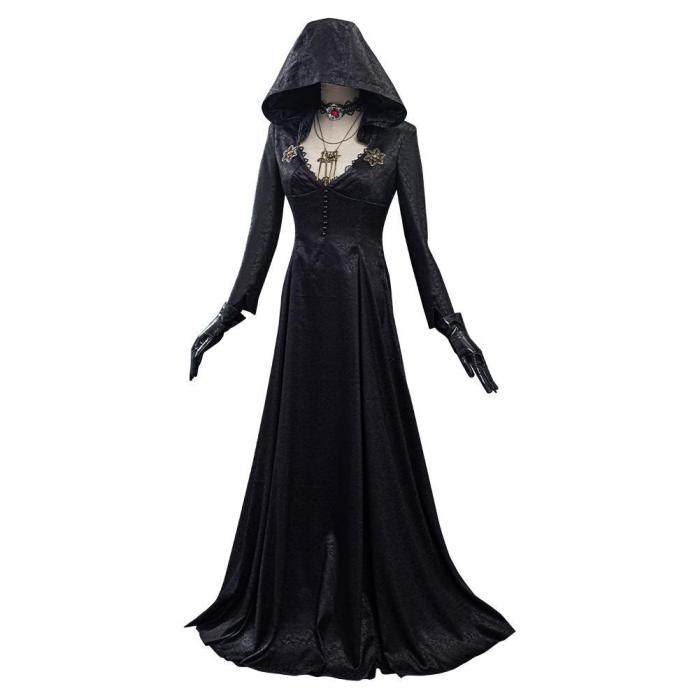 Resident Evil Village Lady Dimitrescu'S Daughter Vampire Lady Dress Outfits Halloween Carnival Suit Cosplay Costume