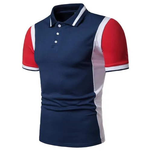 Men'S Splice Plus Size Short-Sleeve Polo