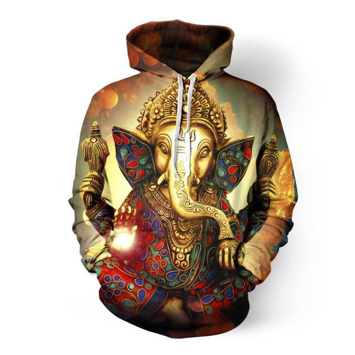 Ganesha Lights 3D Hoodie