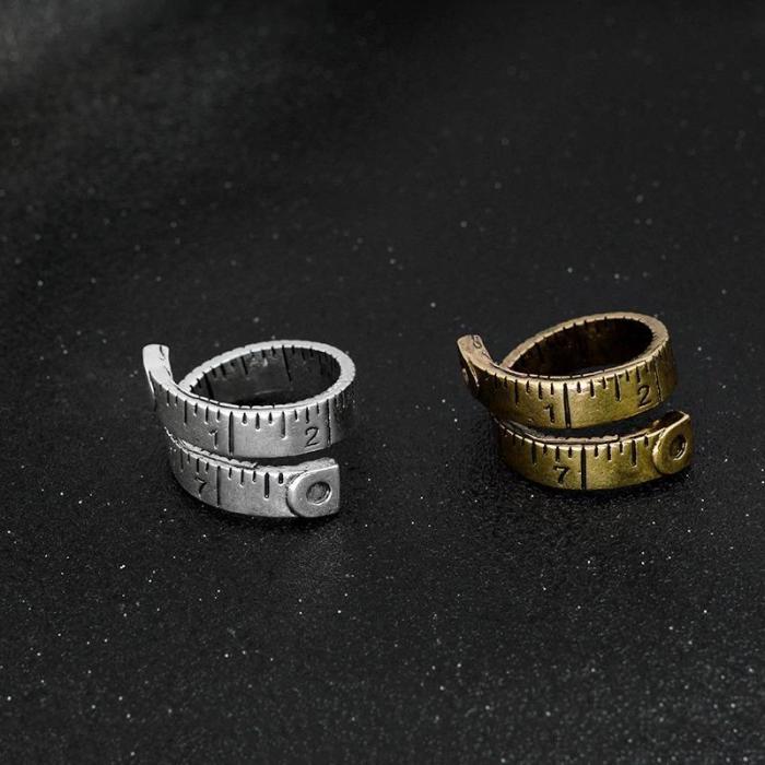 Fancy Twisted Measuring Tape Ring