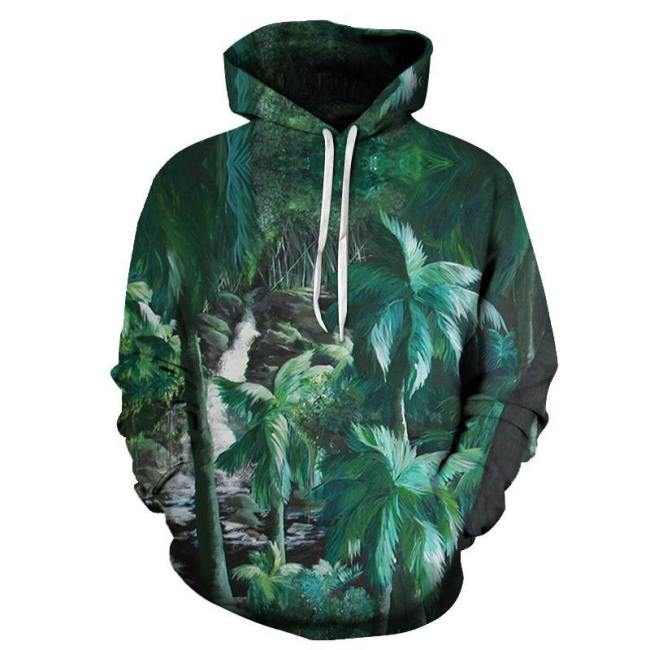 Forest Green 3D Sweatshirt Hoodie Pullover