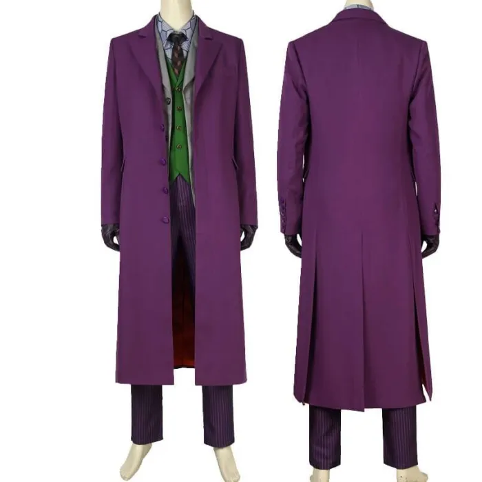 Batman Dark Knight Rise Joker Classic Cosplay Costume Suit Outfit