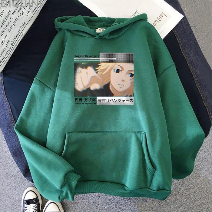 Tokyo Revengers Anime Harajuku Hoodie Japanese Unisex Pullover Oversize Sweatshirts Manjirou Print Hip Hop