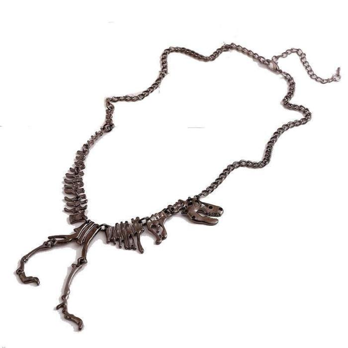 Dinosaur Skeleton Charm Necklace