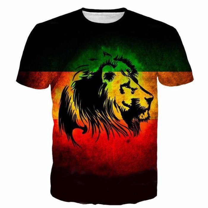 Exclusive: Lion Reggae Flag 3D T-Shirt