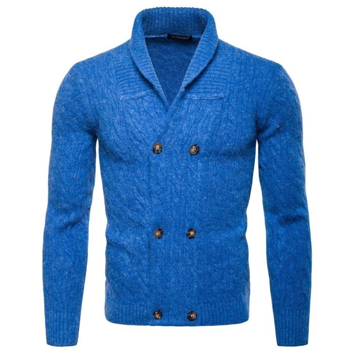 Men'S Relax Fit V-Neck Cardigan Sweater