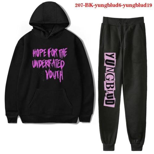 Yungblud Two Piece Set Jogging Hoodie Top + Pant Suit Sportwear Tracksuit Outfits Set