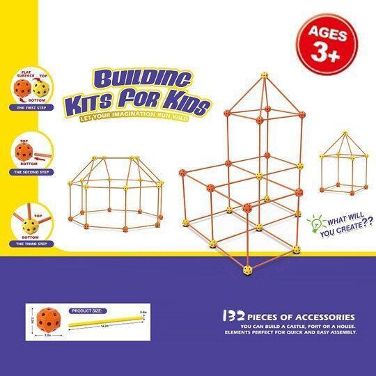 Kids Construction Fortress Building Kit